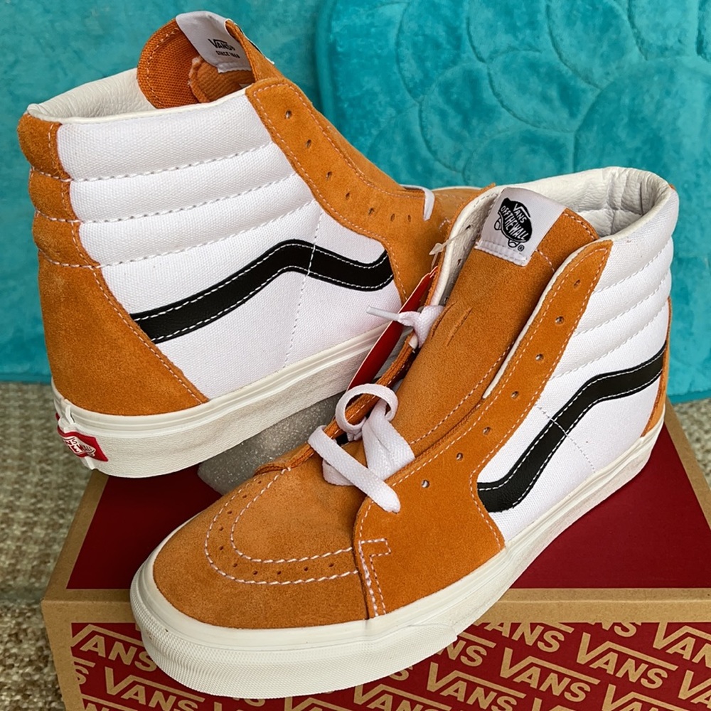 Vans Men’s Sk8-Hi Retro Sport Apricot/True White Sneakers - Picture 9 of 16